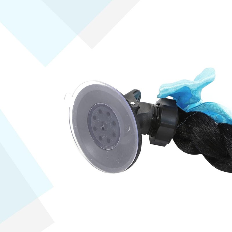 SEGO 1PCS/2PCS Helmet Pigtail Braids with Detachable Suction Cup Bowknot Ponytail Hair Many Colors (Helmet not Included) - Image 3